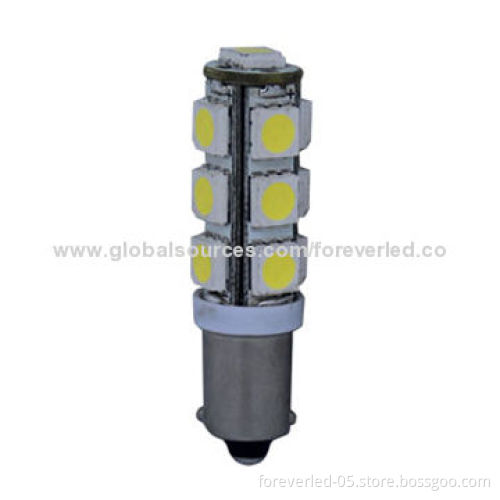 BA9S Car 13pcs 5050 SMD LED Signal Sidemaker Instrument Bulbs, White, Wide Voltage of DC 12V
